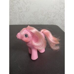 Vintage 1980s My Little Pony Cotton Candy Pink Collectible Toy Horse Figure